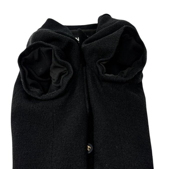 CHANEL Vintage 95P CC Mark Logo Cropped Jacket #36 Button Black Gold [106360] - Picture 7 of 12